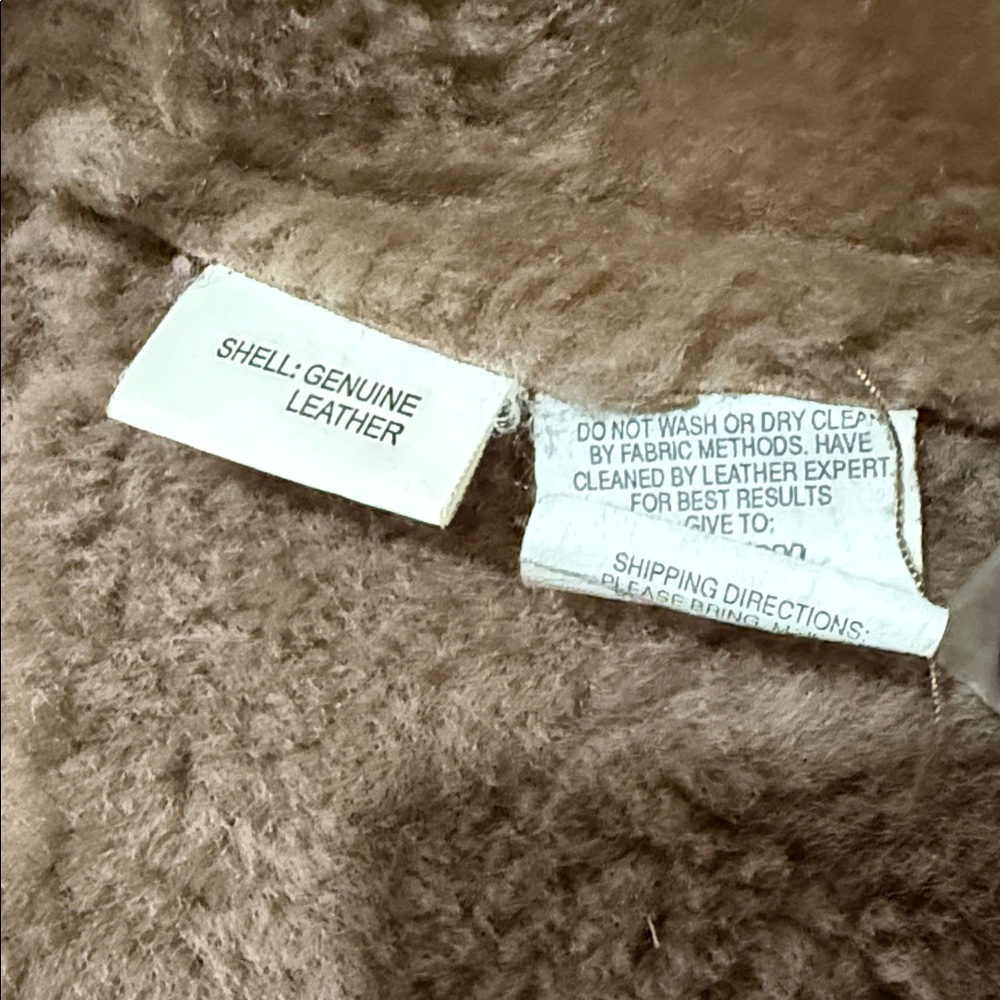 Women's Tan Shearling Jacket - Picture 13 of 14